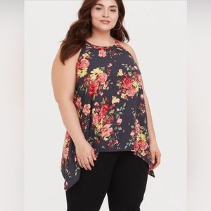 Torrid Floral Georgette Goddess Tank Size 0X